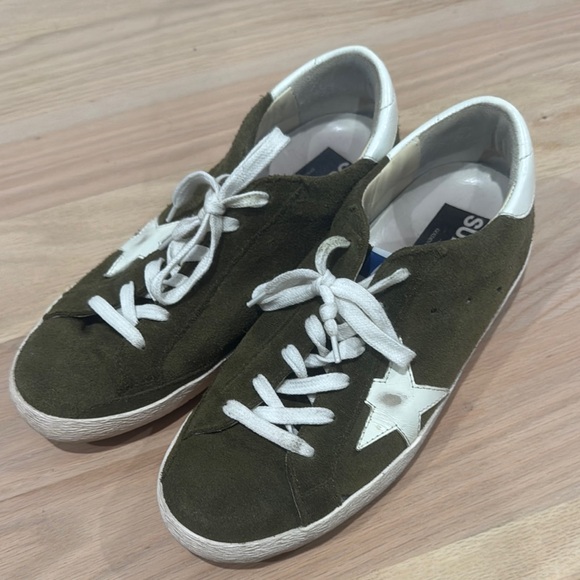 Golden Goose Olive Green and White Sneakers - Picture 4 of 4